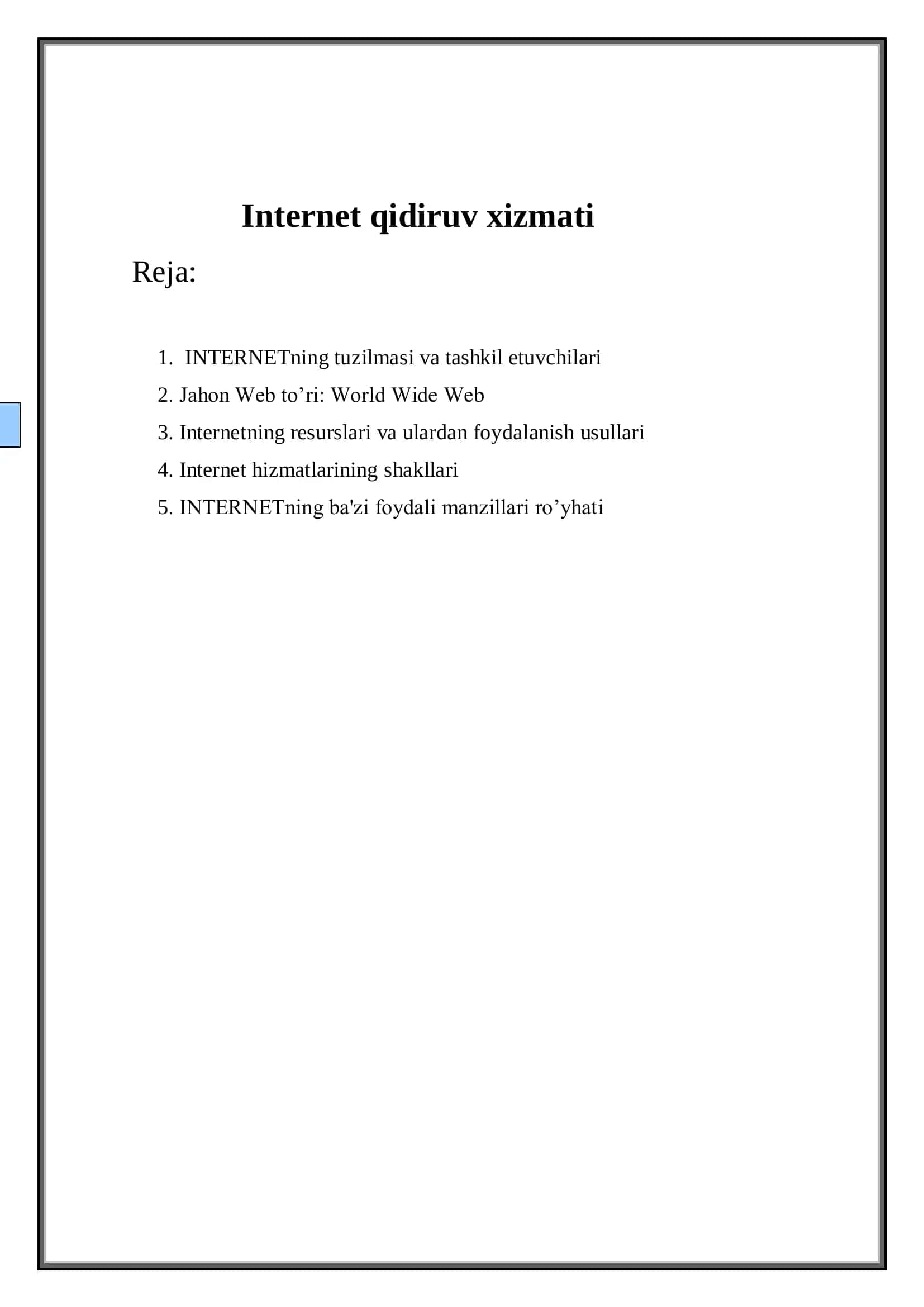 Internet Qidiruv Xizmati 2