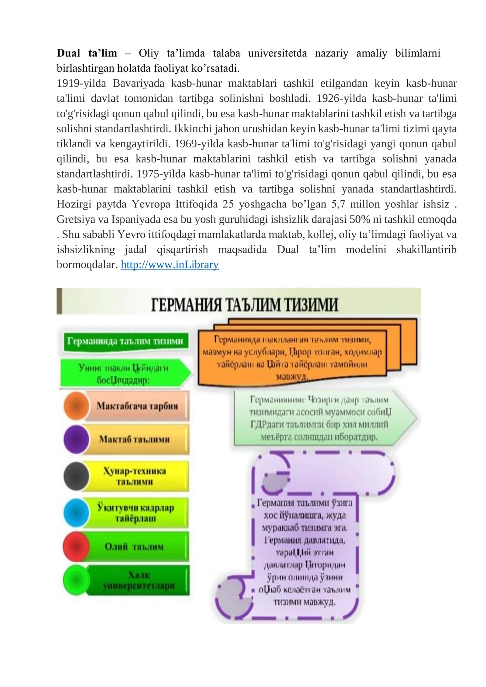 Germaniya oliy ta’lim tizimida dual ta’lim modeli va innovatsiya siyosati 2
