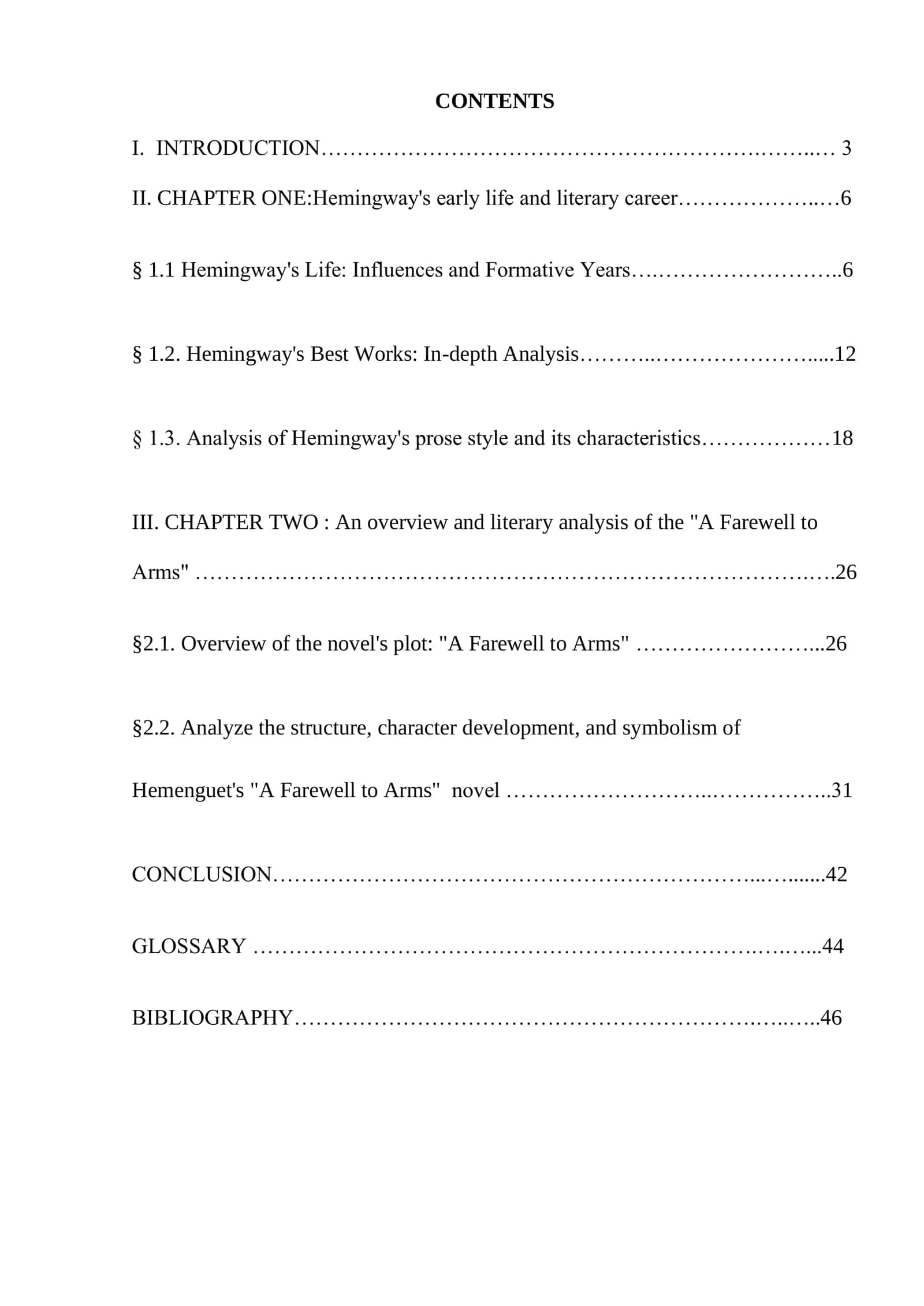 Course Paper on Ernest Hemingway 2