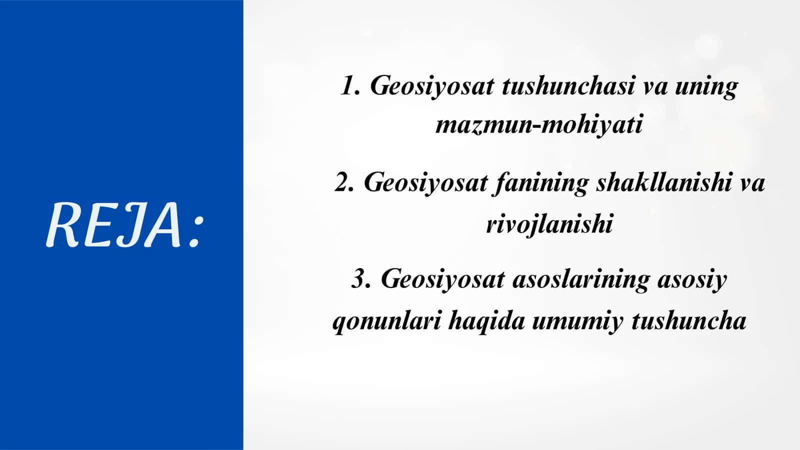 GEOSIYOSAT ASOSLARINING ASOSIY QONUNLARI 2