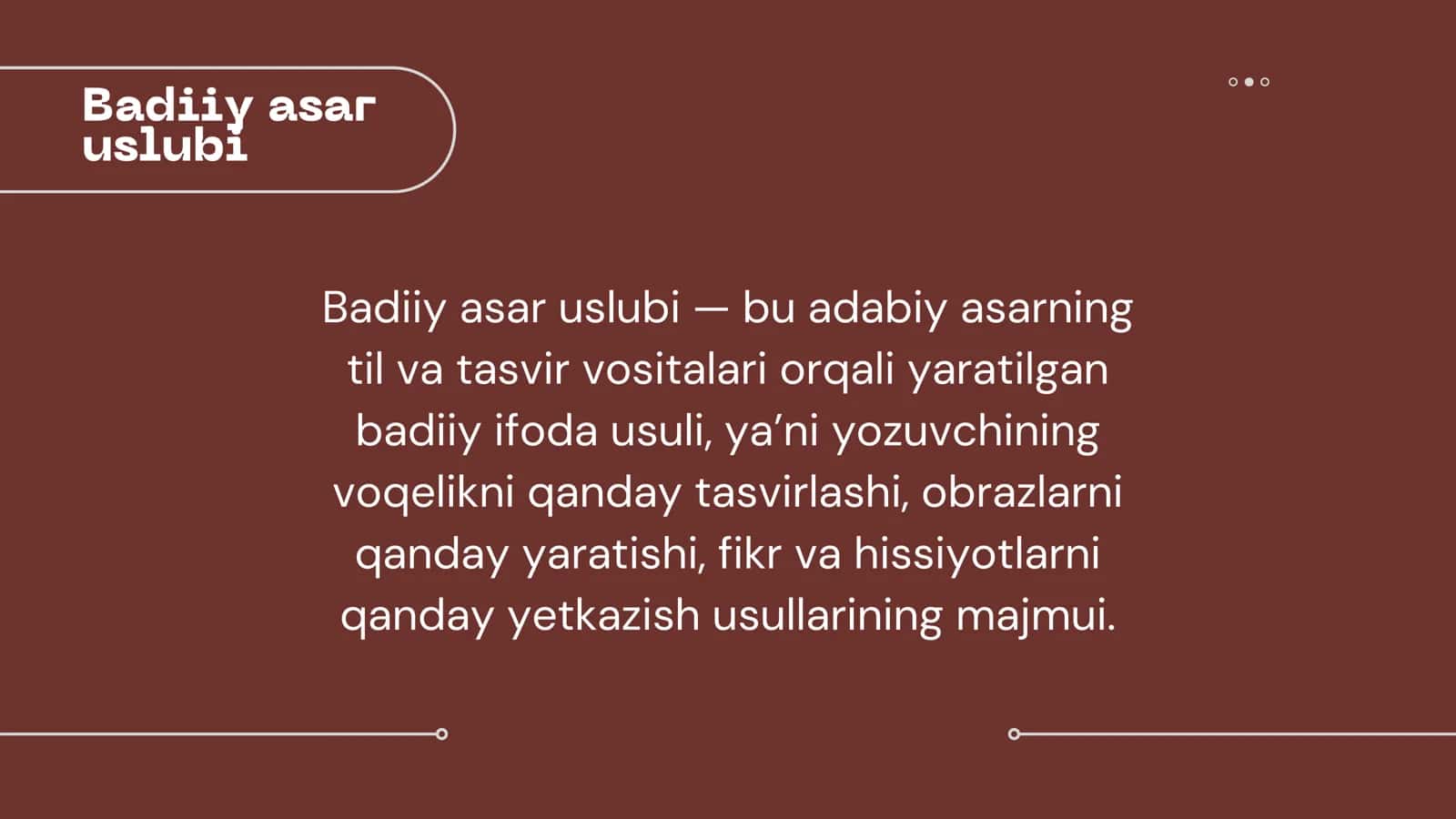 Badiiy asar uslubi 2