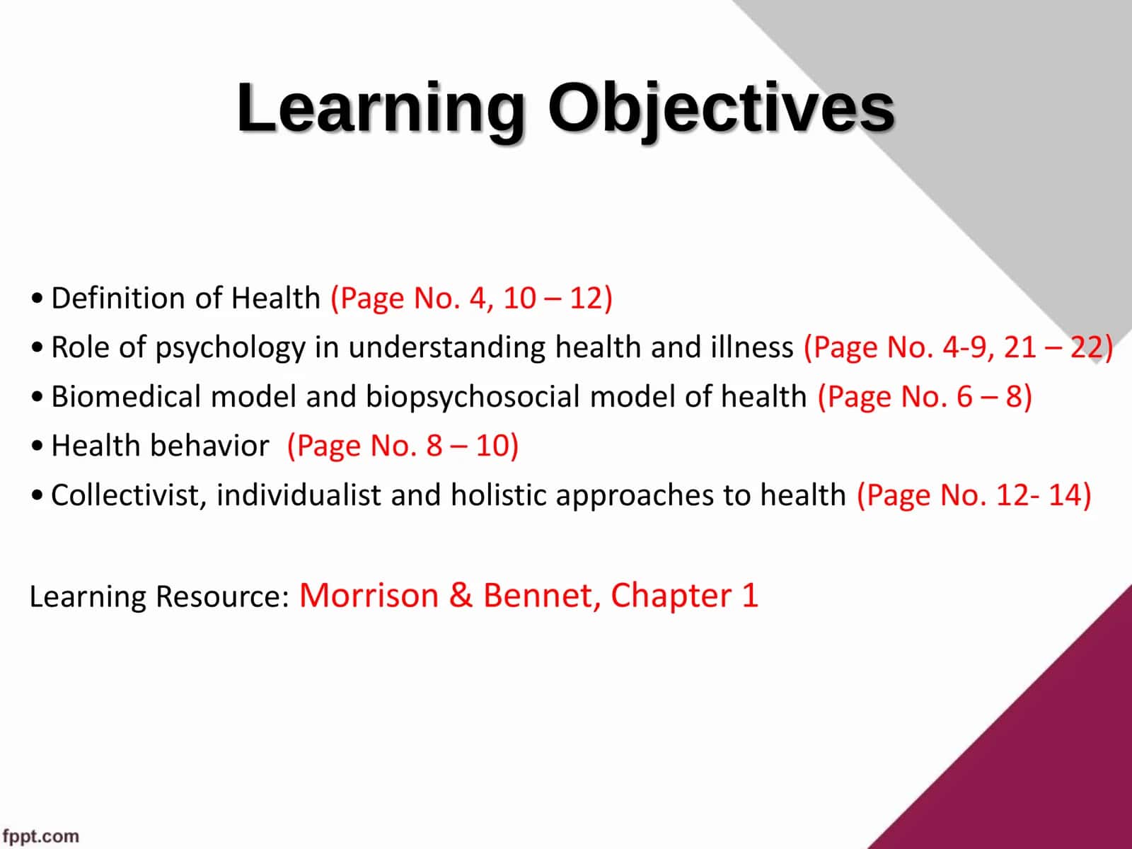 Definition of Health 2