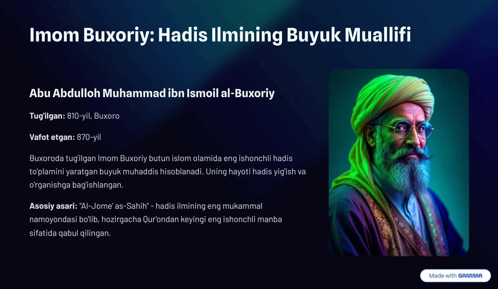 Imom Buxoriy va Imom Termiziy: Hadis Ilmiga Qo'shgan Hissalarining Qiyosiy Tahlili 2