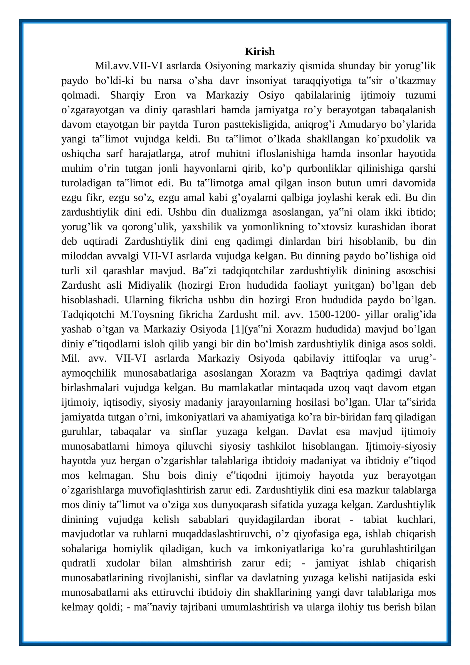 Zardushtiylikda tabiatda ulug’lanishi 2