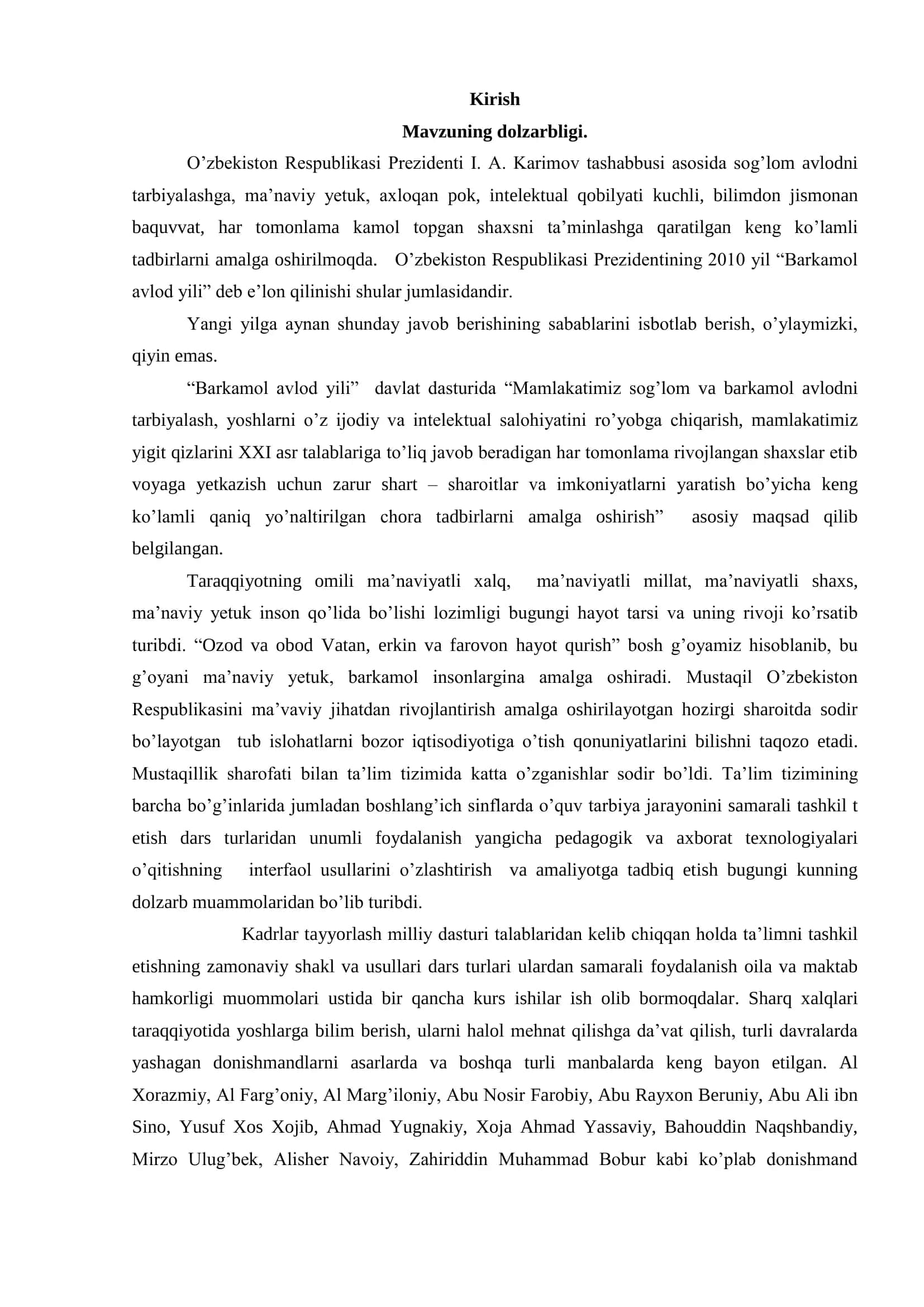 Boshlang`ich ta`lim uslubiyati kafedrasi Kurs ishi 2