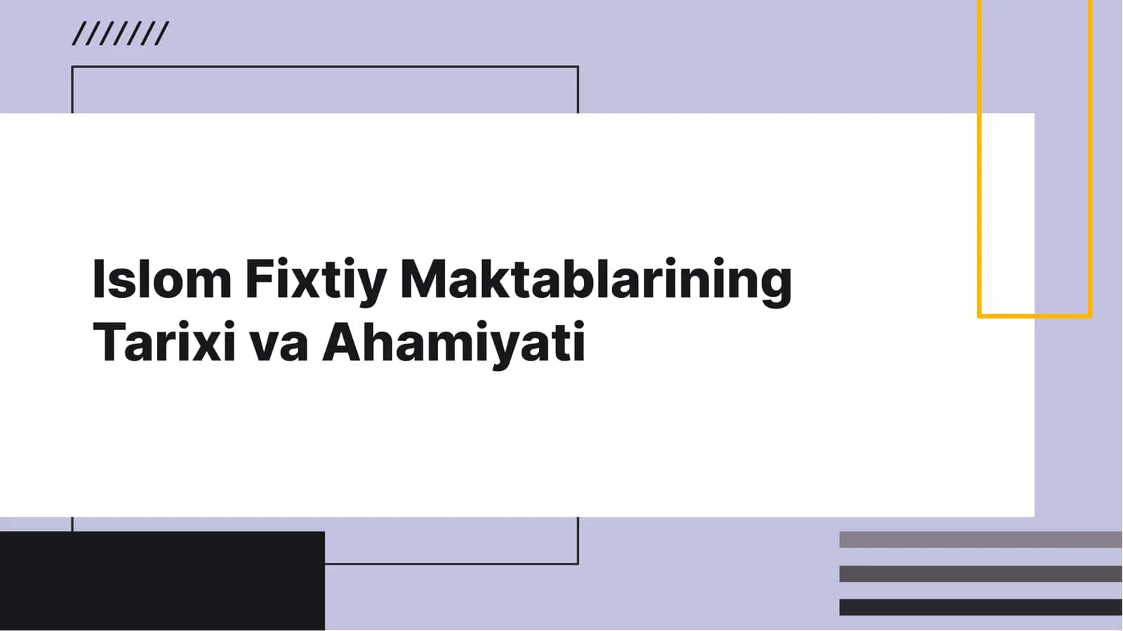 Islom Fixtiy Maktablarining Tarixi va Ahamiyati 2