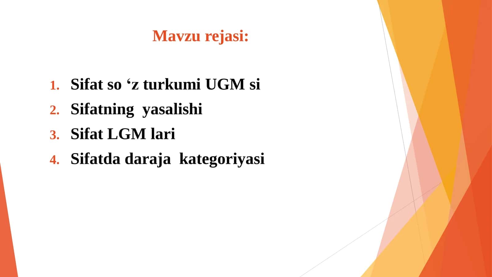 Sifat so‘z turkumi 2