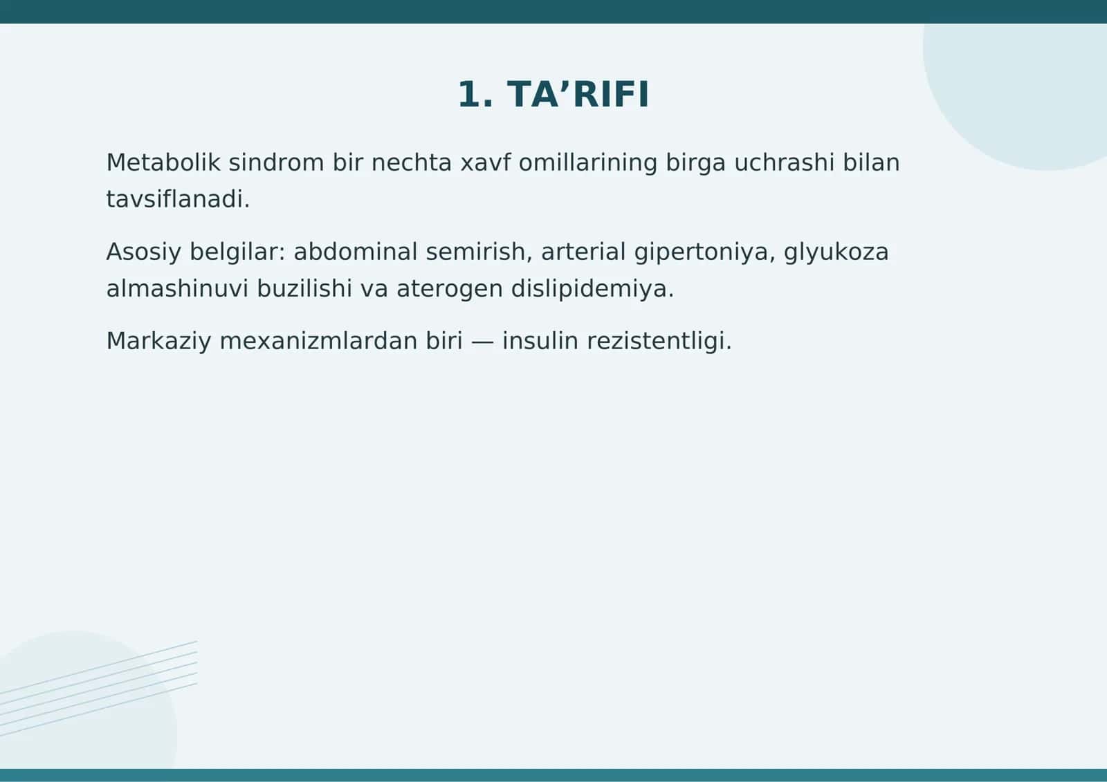Metabolik sindrom 2