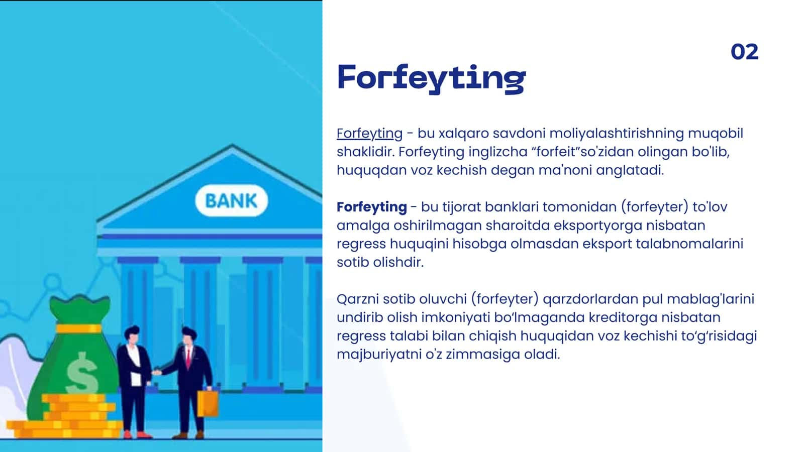 Forfeyting va Trast operatsiyalari 2