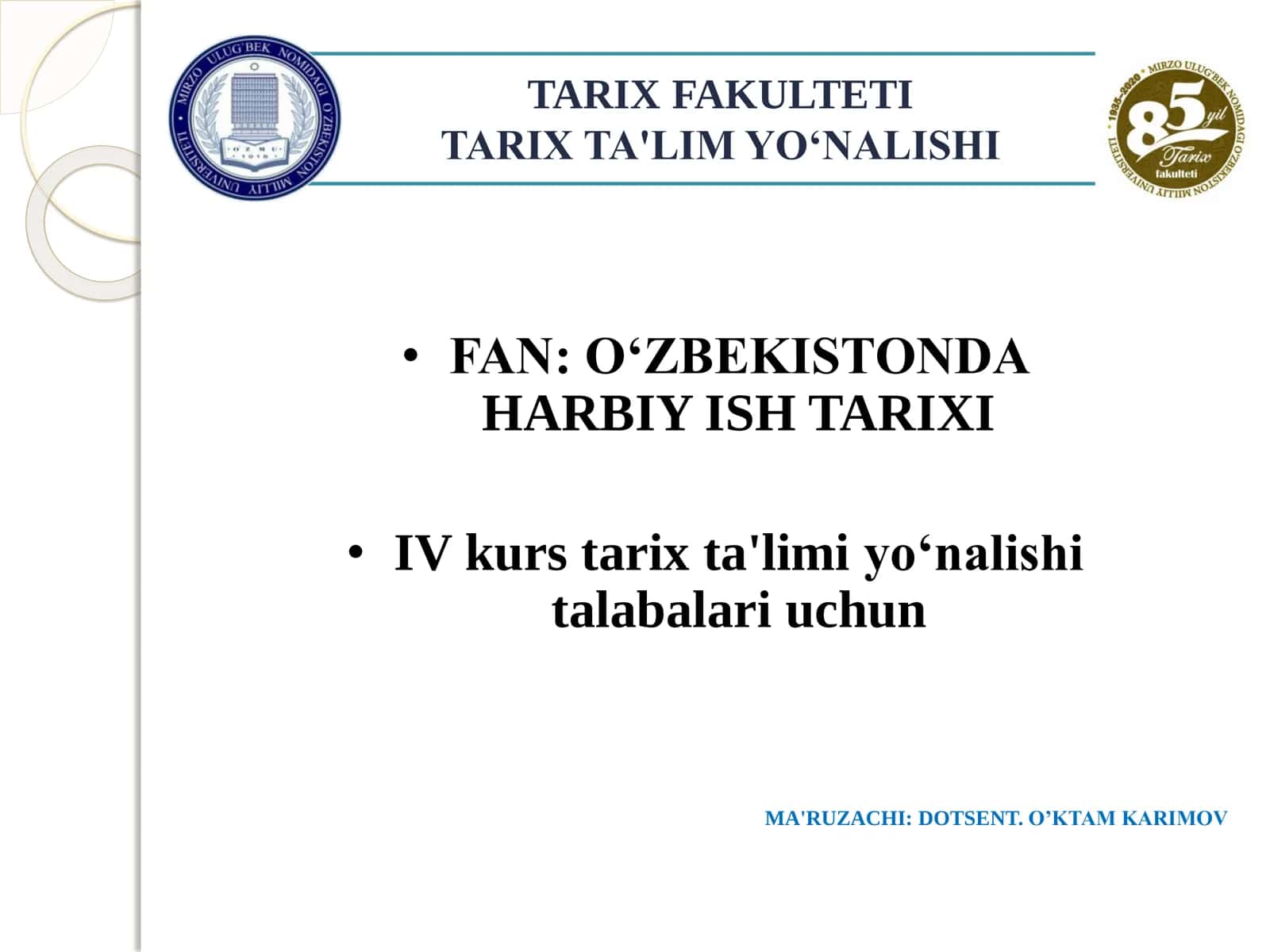TARIX FAKULTETI 2