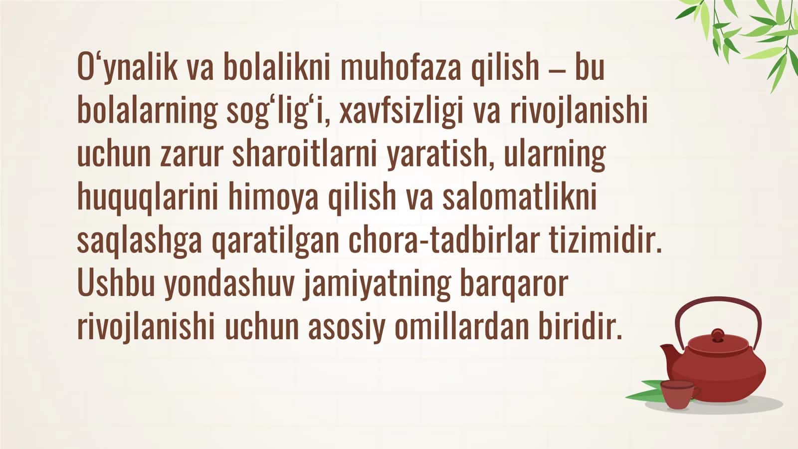 Ona va bolani muhofaza qilish 2