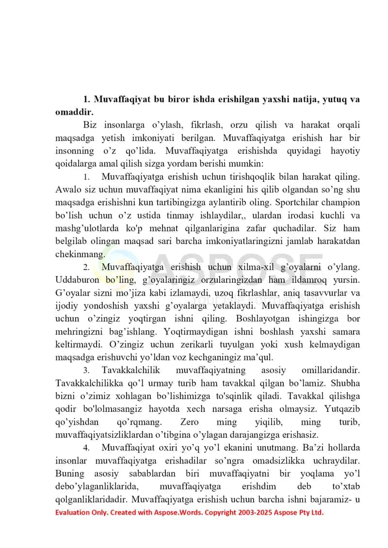 Shaxsning ustuvor xususiyati sifatida 2