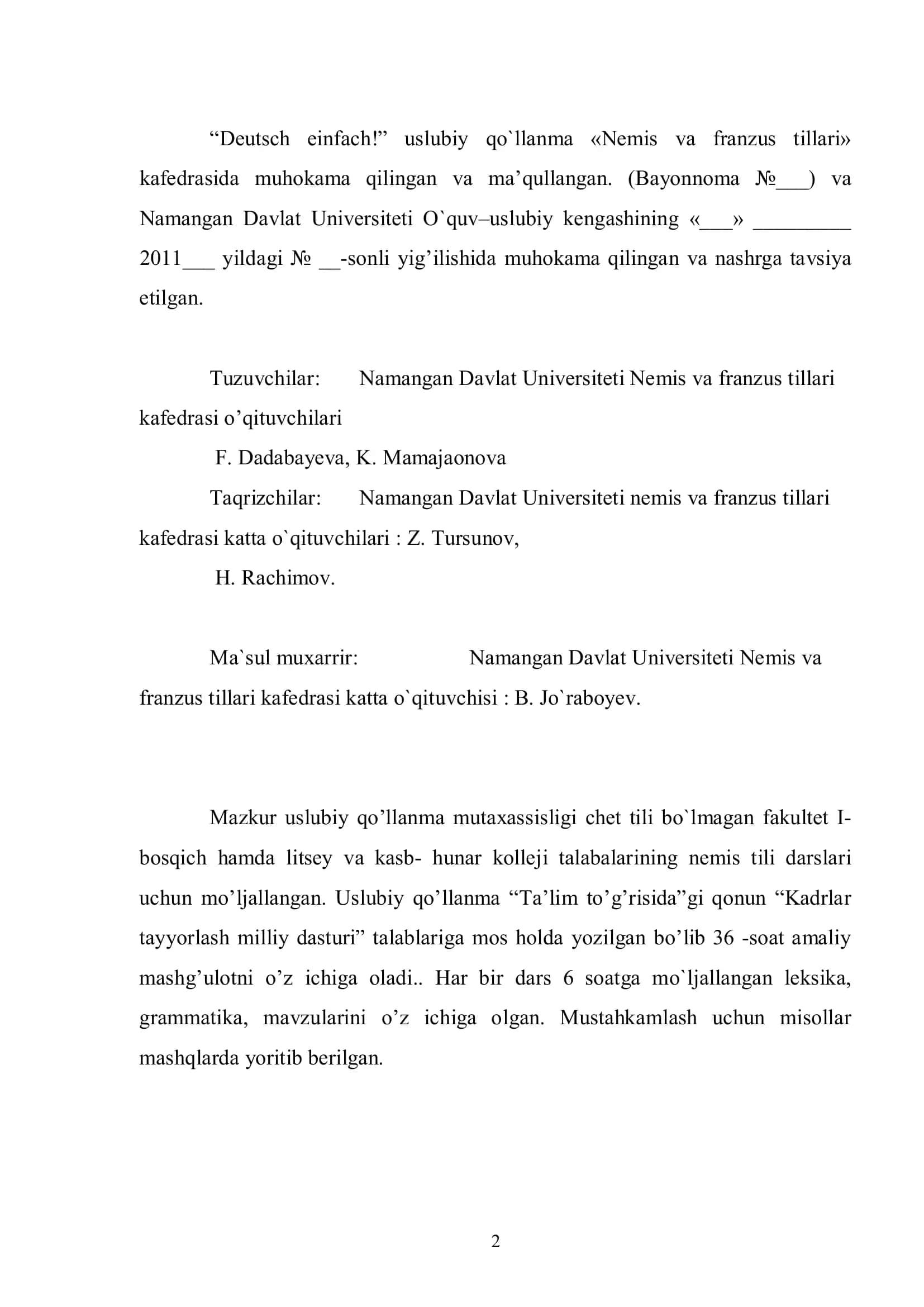 Deutsch einfach! 2