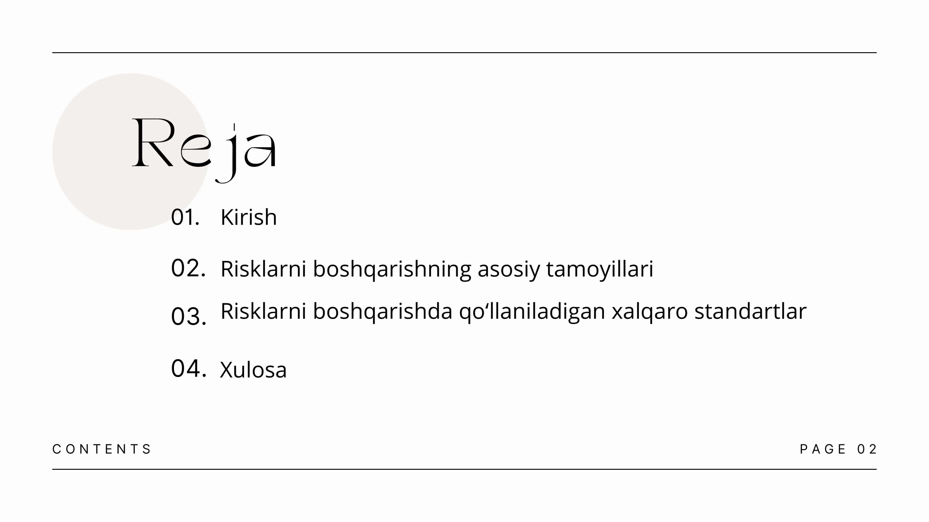 Risklarni boshqarishning uslubiy asoslari 2