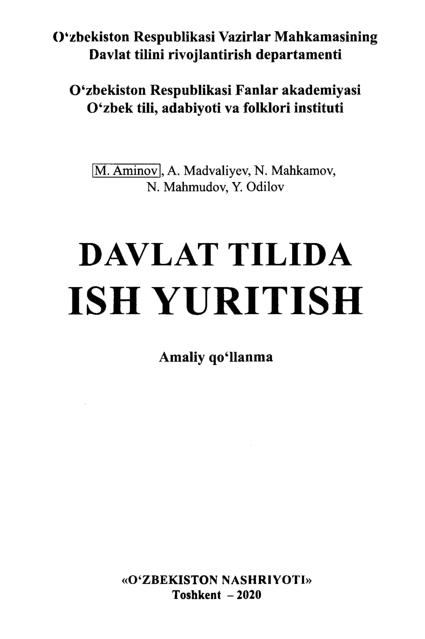 Davlat tilida ish yuritish 2