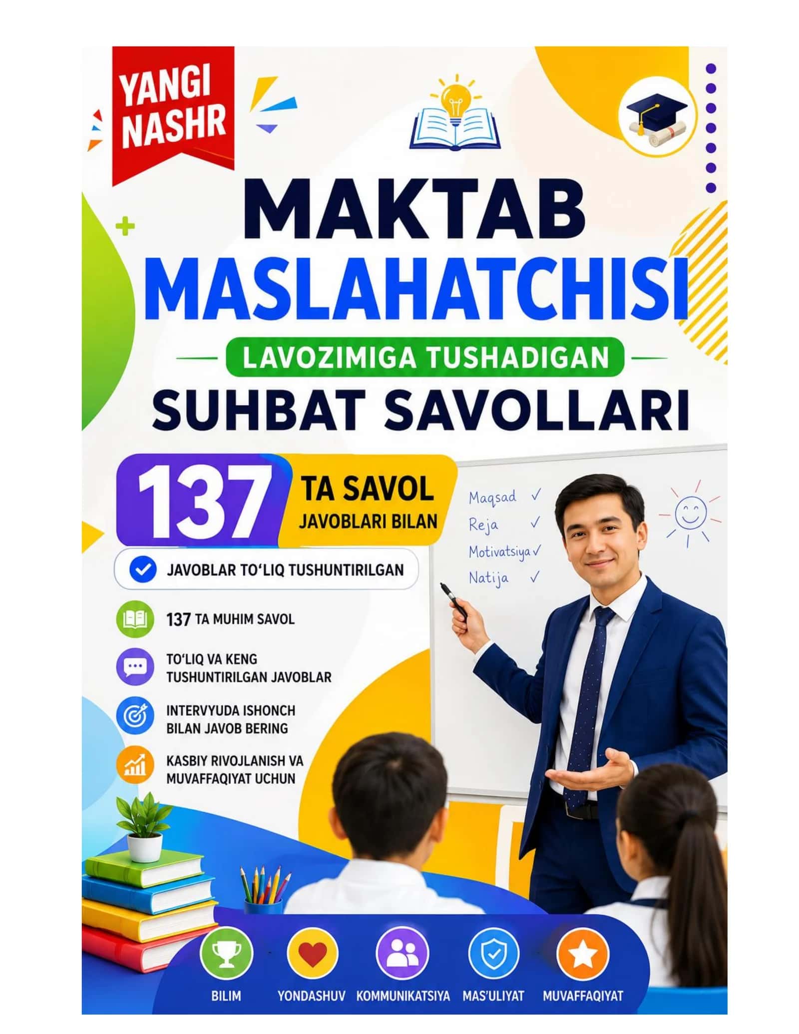 Maktab Maslahatchisi Tayyorlov Testlar va Suhbat Savollari 2