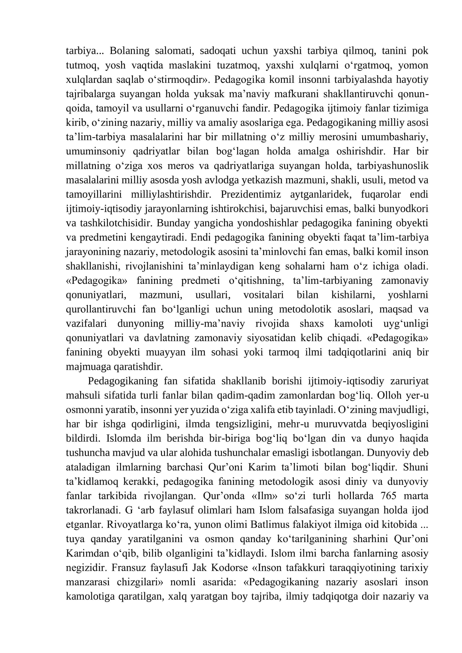 1-mavzu. Pedagogika fani, uning predmeti, metodologiyasi, ilmiy-tadqiqot metodlari 2