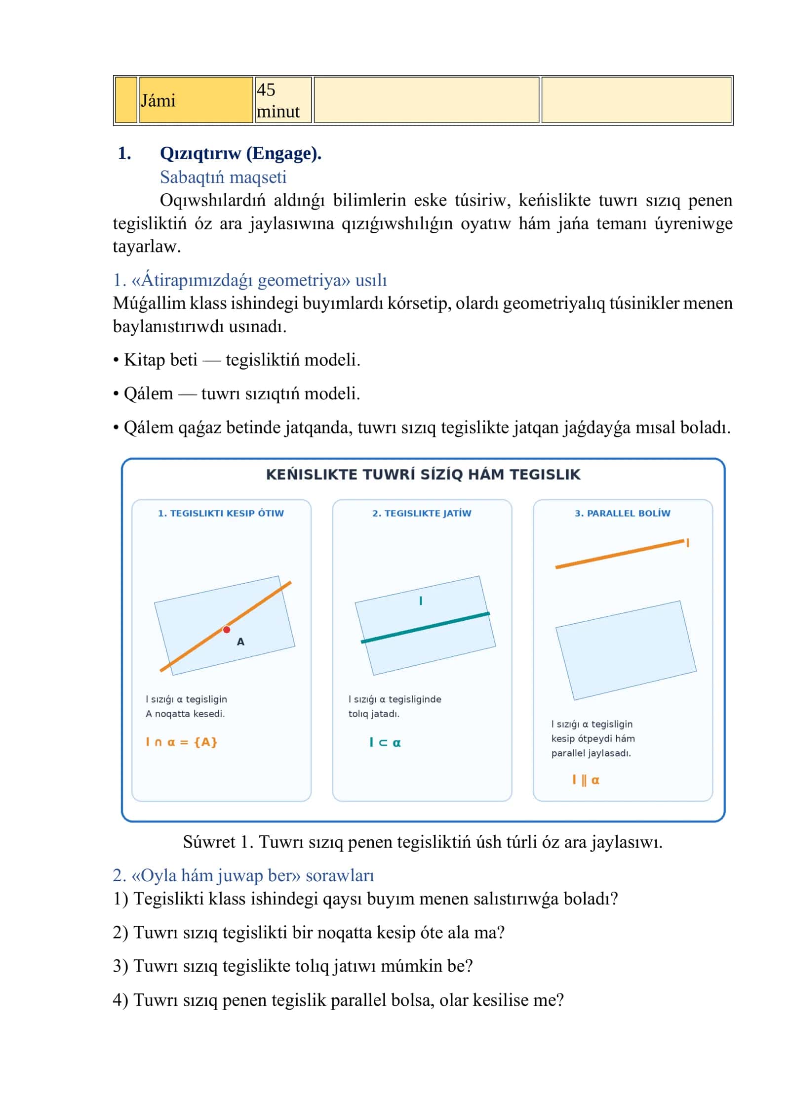 Geometriya Sabaq 2