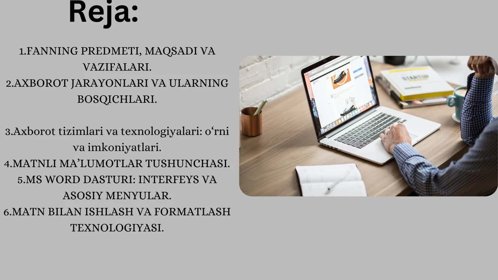 FANNING PREDMETI, MAQSADI VA VAZIFALARI 2