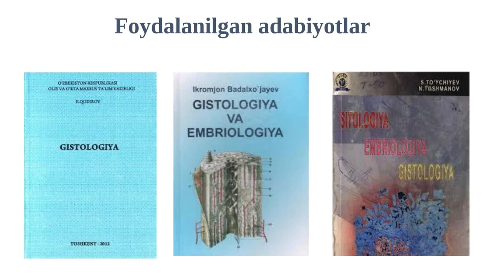 Gistologiya fanining qisqacha rivojlanish tarixi 2