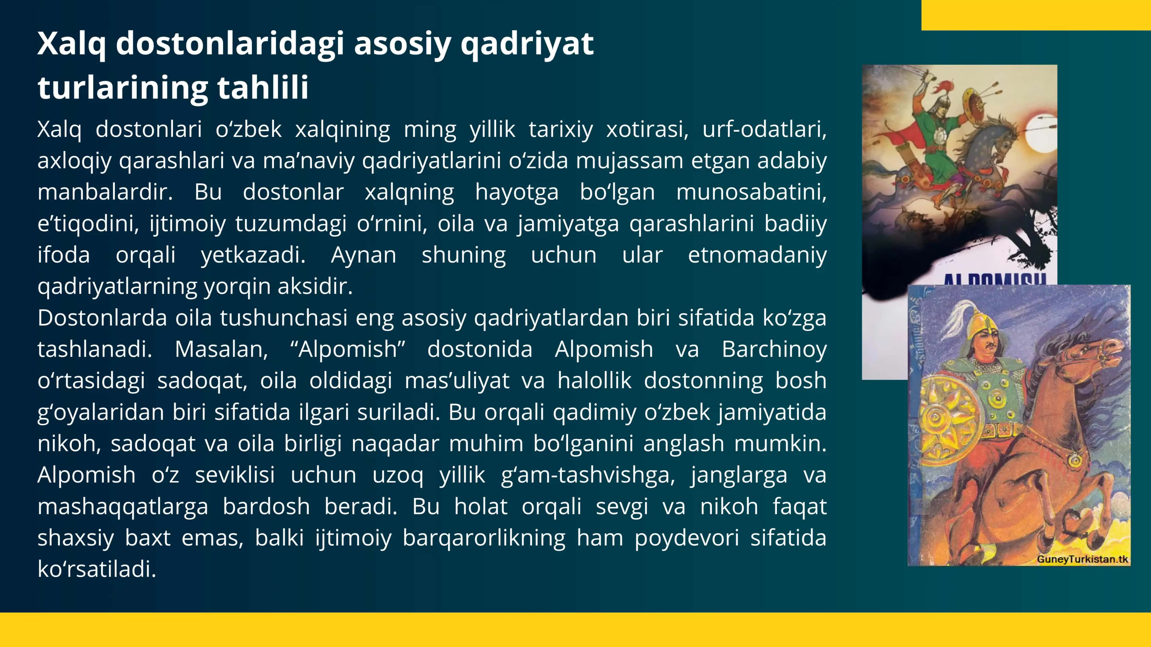 Xalq dostonlari – milliy meros manbai sifatida namayon bo’lishi 2