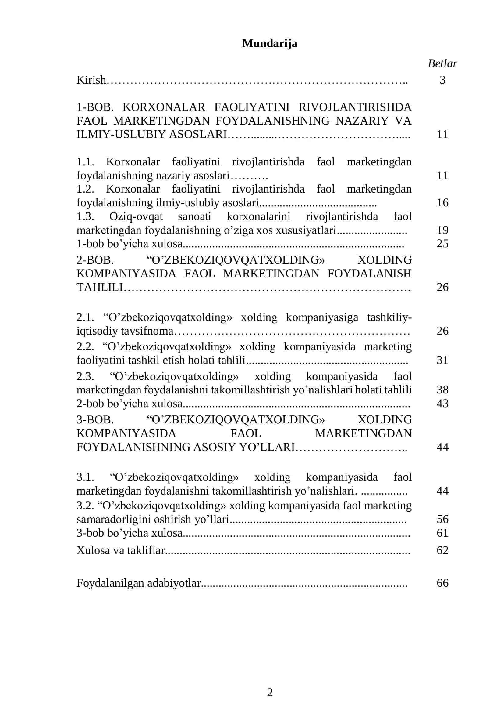 Oziq-ovqat sanoati korxonalarini rivojlantirishda faol marketingdan foydalanish 2