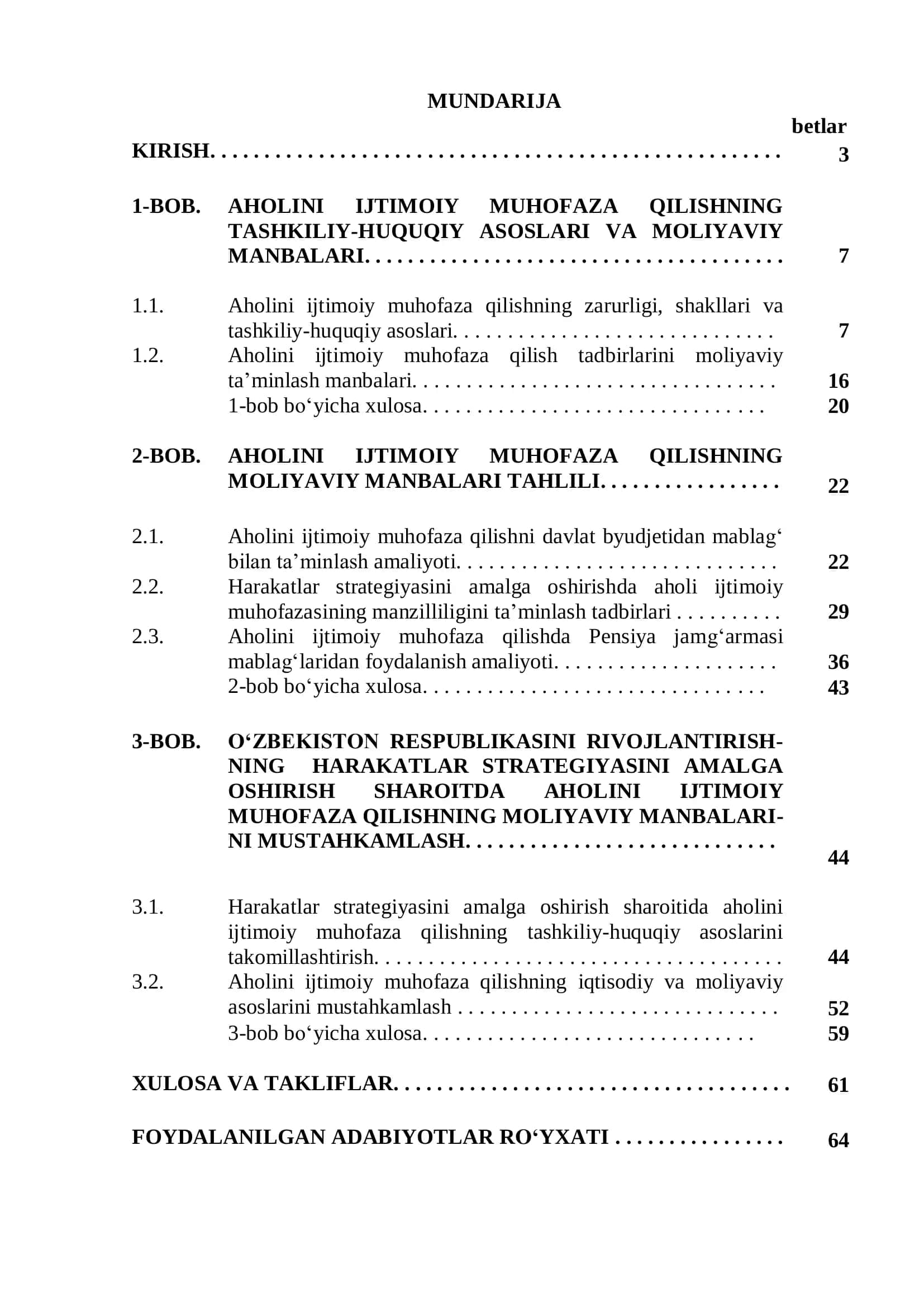 Aholini ijtimoiy muhofaza qilishning tashkiliy-huquqiy asoslari va moliyaviy manbalari 2