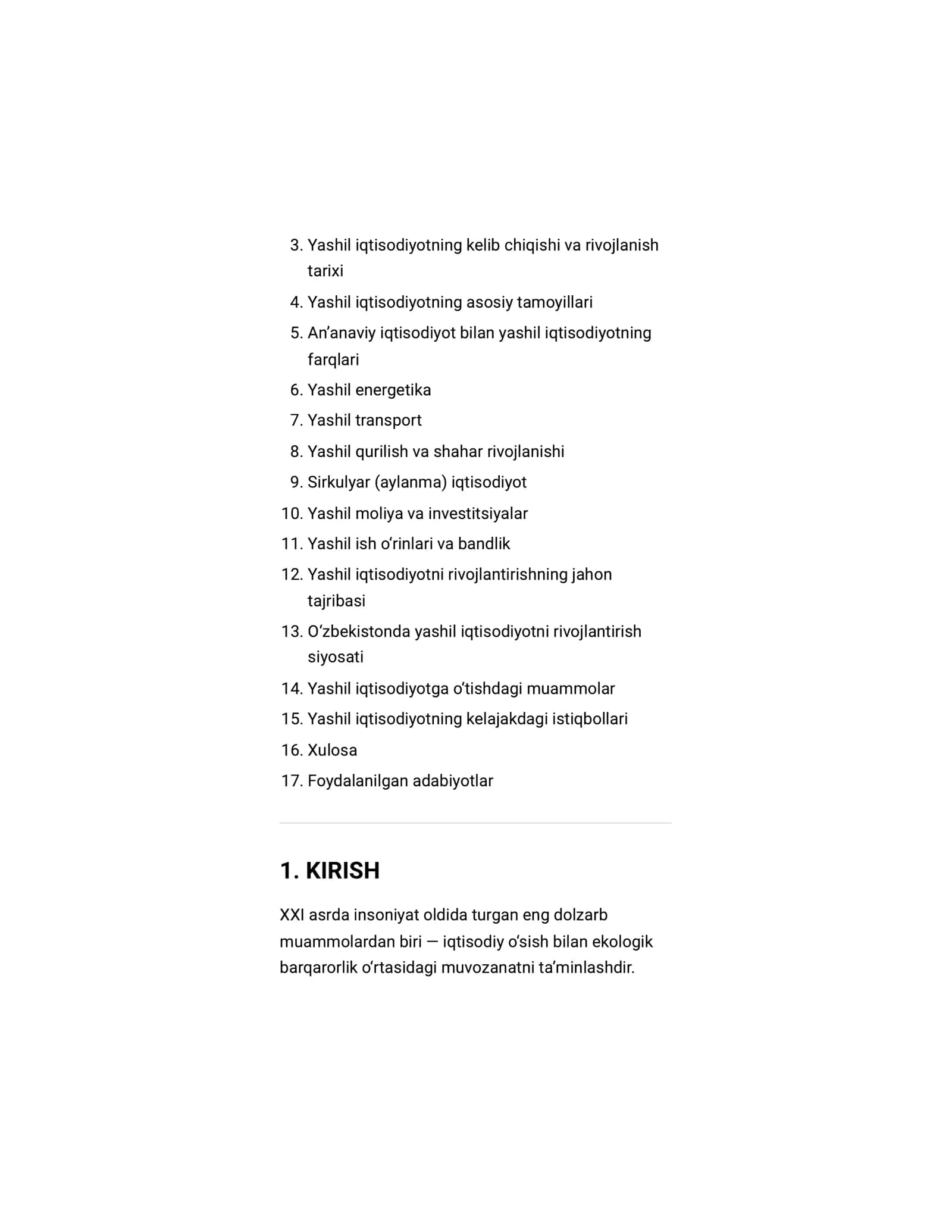 Referat yashil iqtisodiyot 2