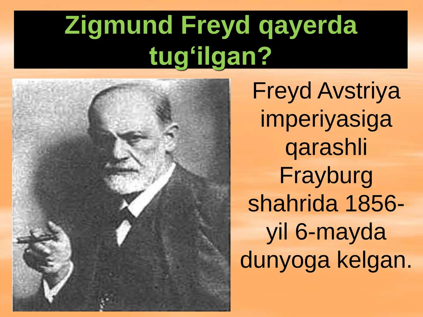 Zigmund Freyd hayoti va ijodi. Psixoanaliz ta'limotita'limoti. 2