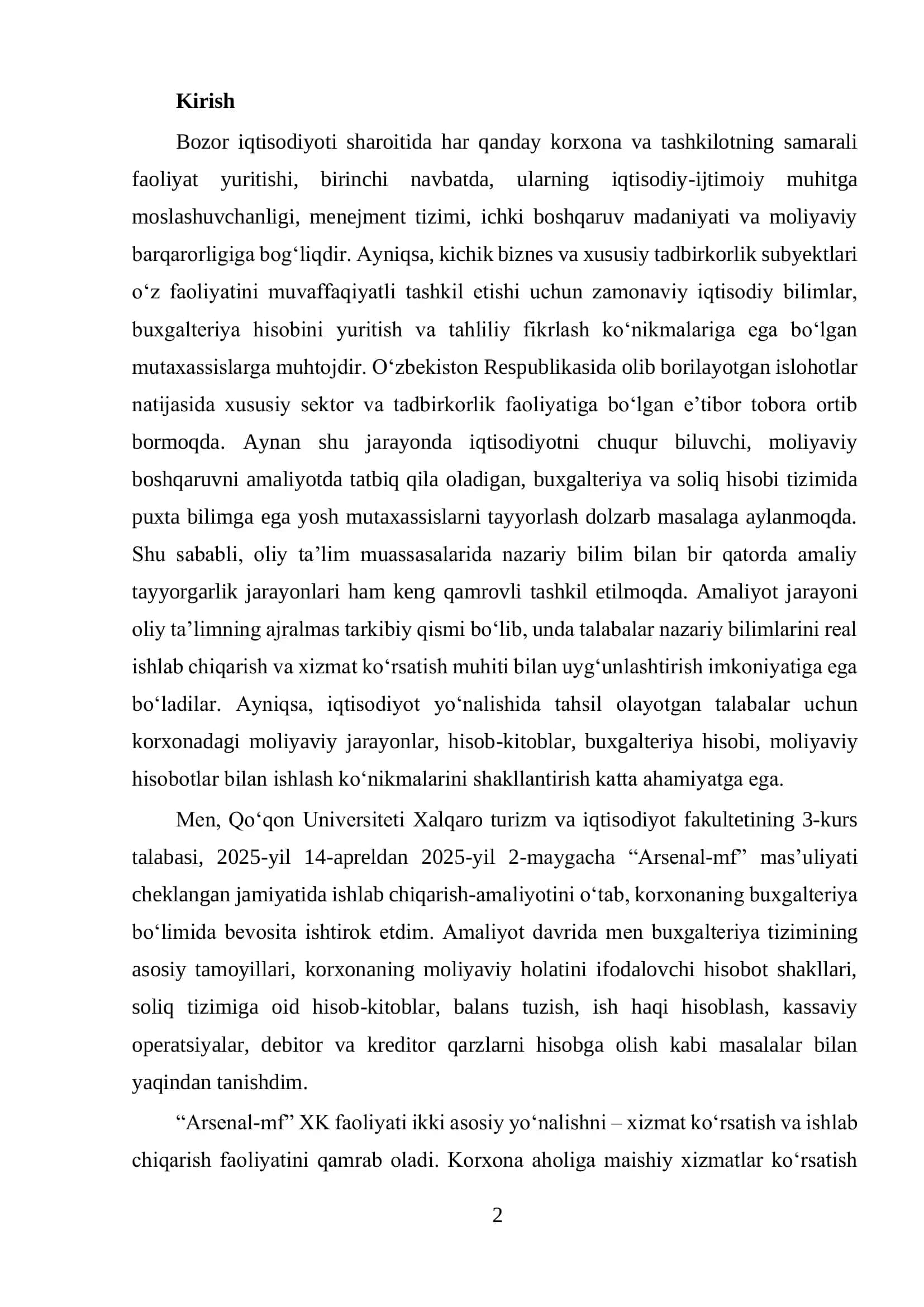 Bozor iqtisodiyoti sharoitida har qanday korxona va tashkilotning samarali 2