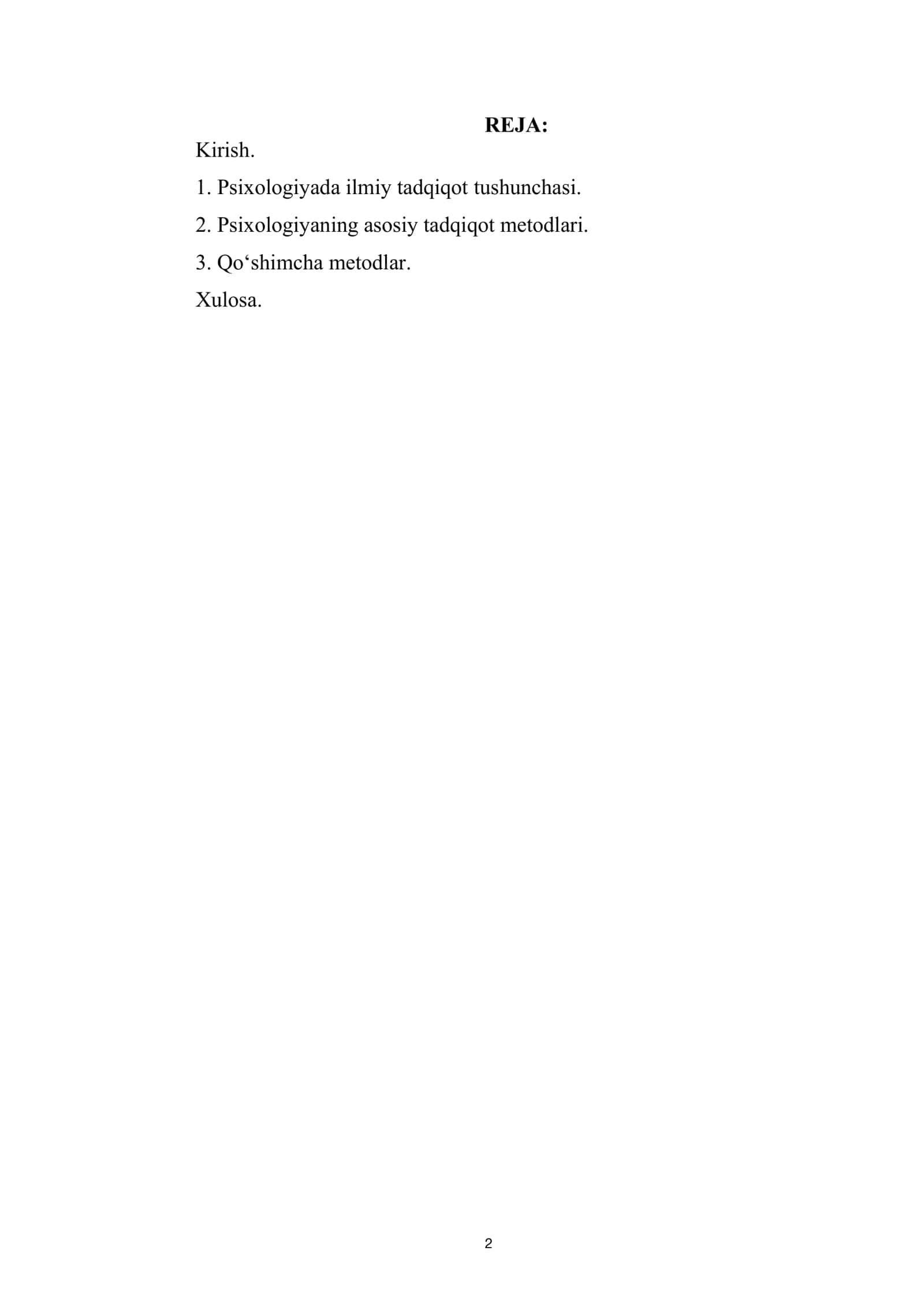 PSIXOLOGIYA FANINING ASOSIY ILMIY TADQIQOT METODLARI 2