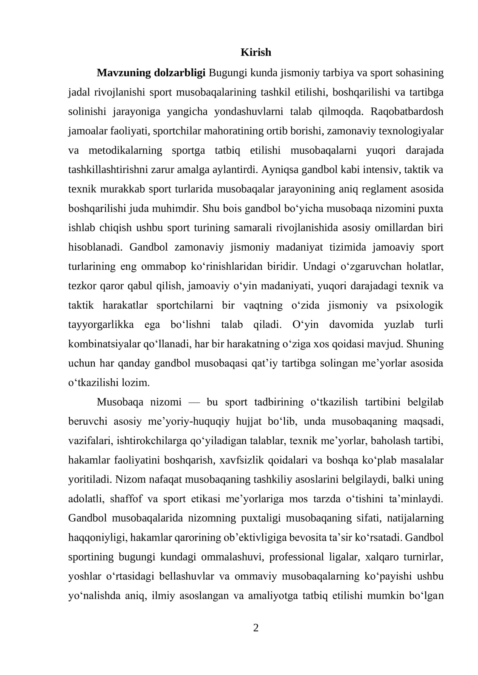 Gandbol nizomi 2