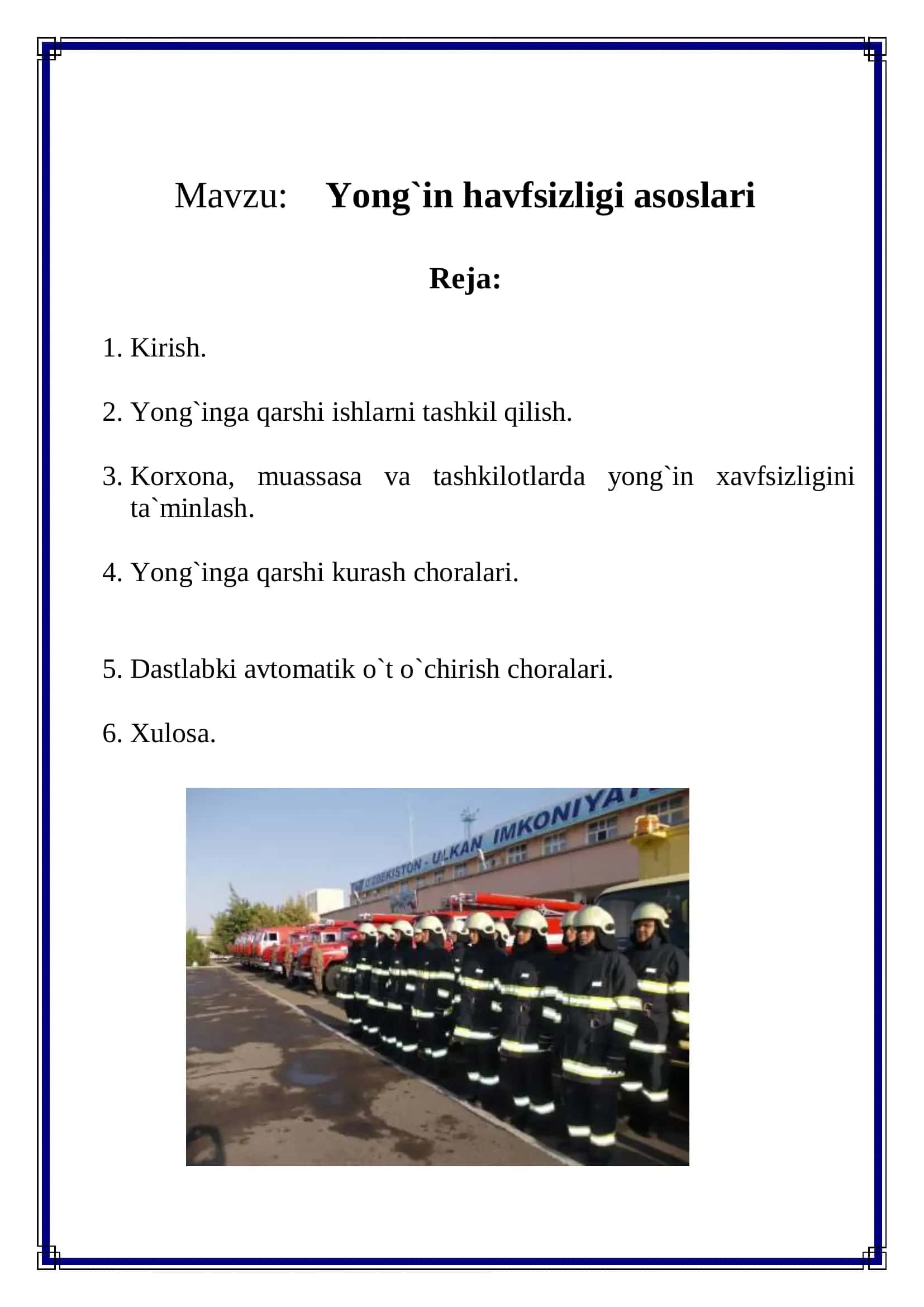 Yong`in havfsizligi asoslari 2