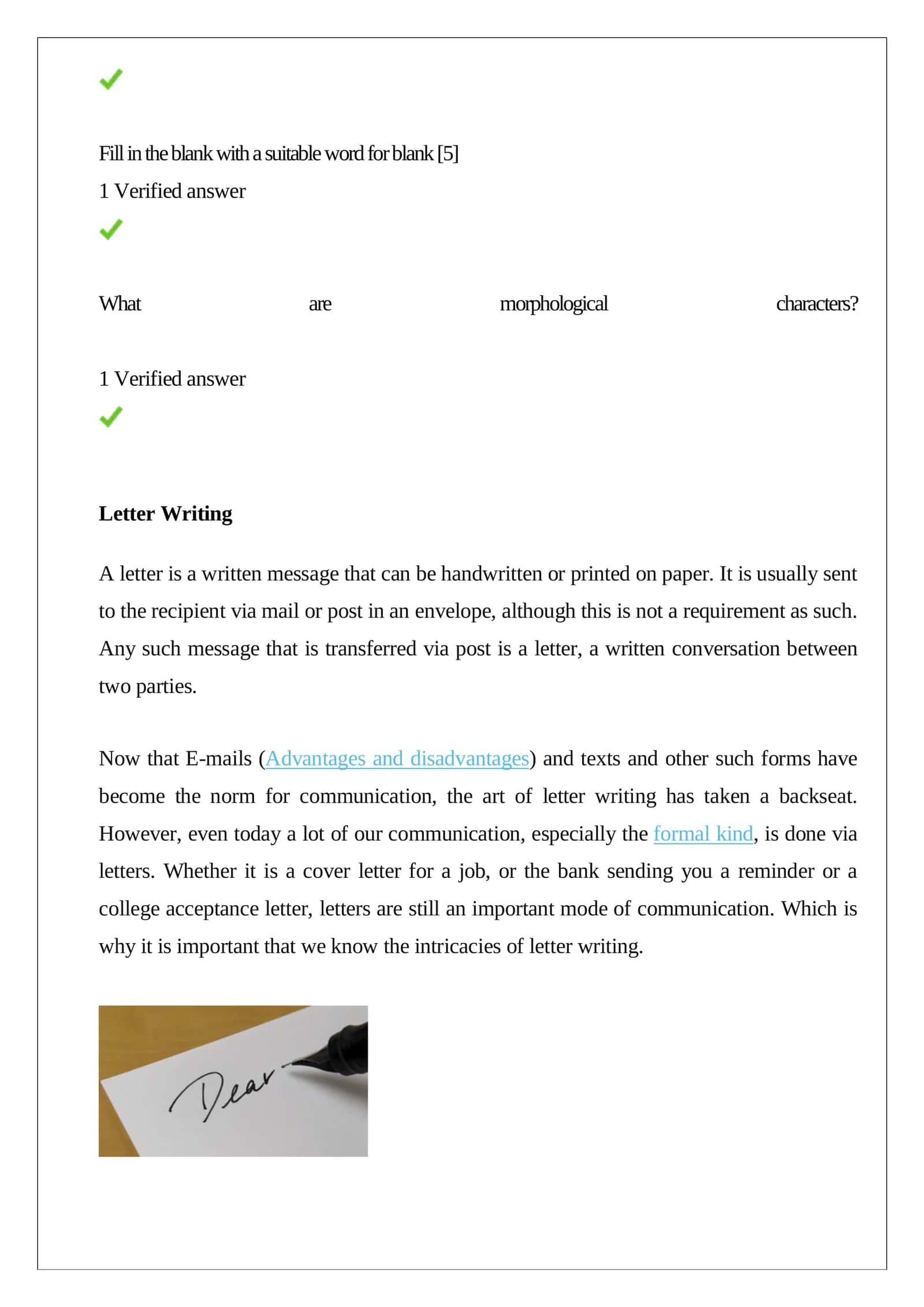 Letter Writing 2