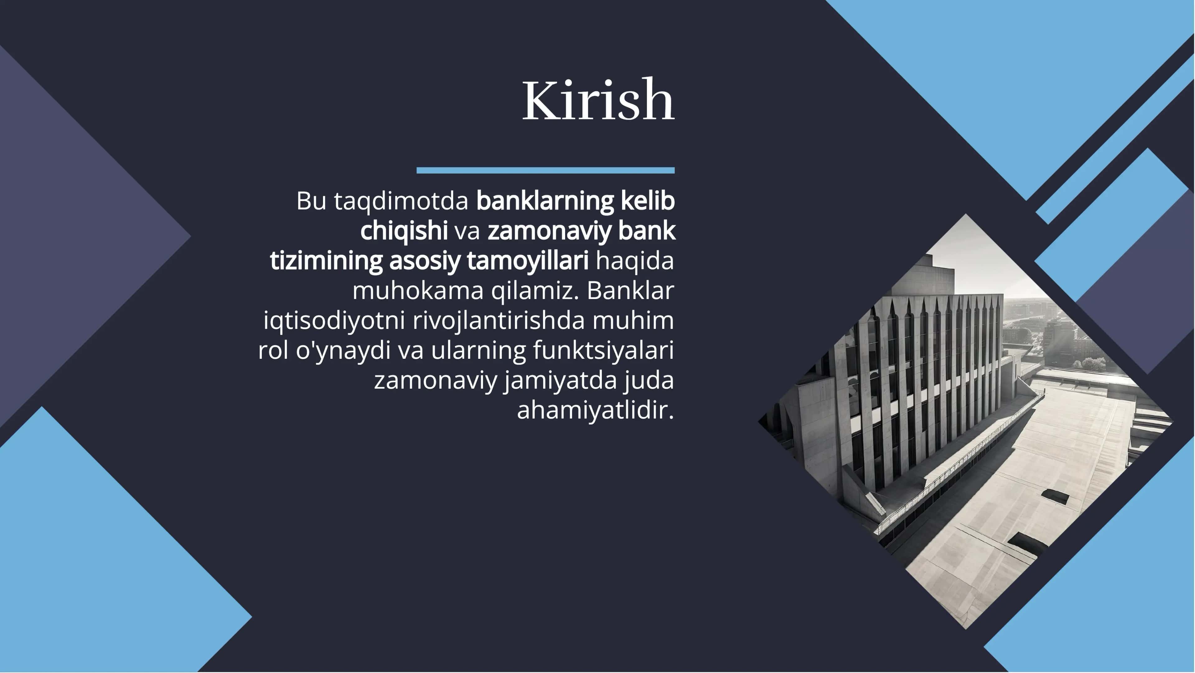 Banklarning Kelib Chiqishi va Zamonaviy Bank Tizimining Asosiy Tamoyillari 2