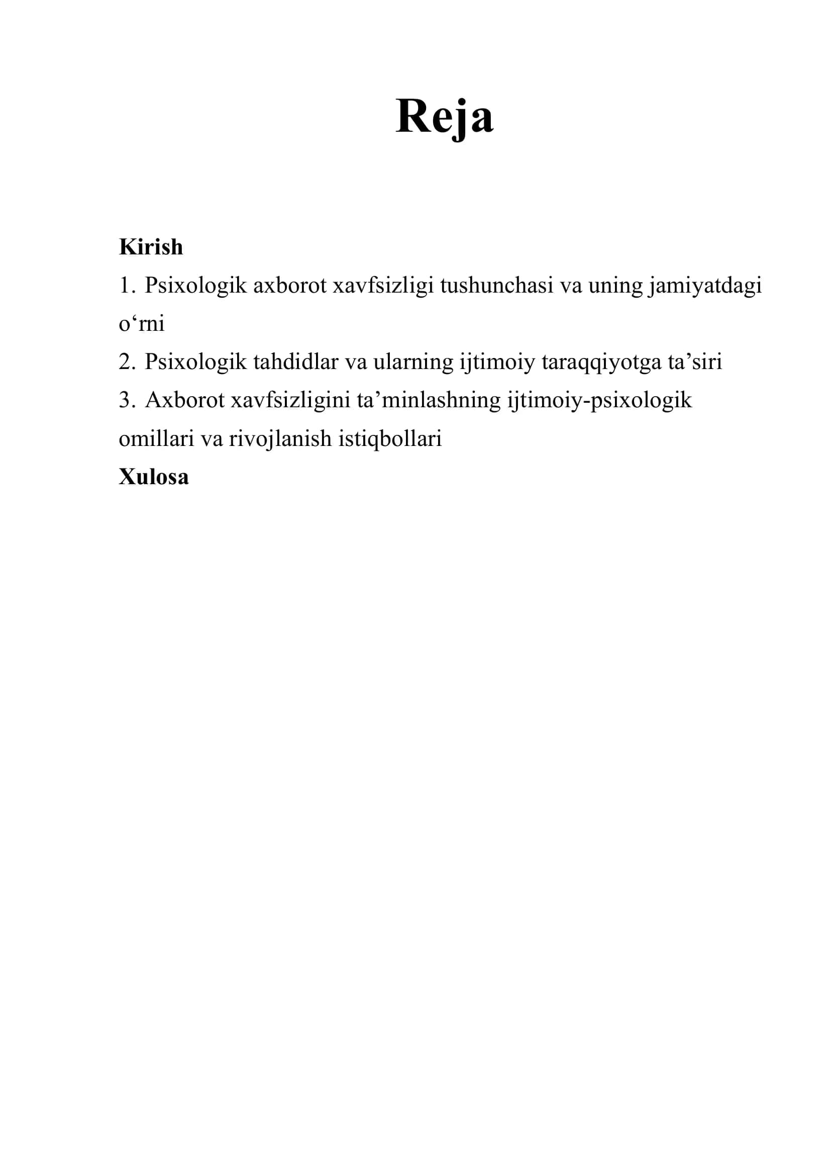 Psixologik axborot xavfsizlik va ijtimoiy taraqqiyot 2