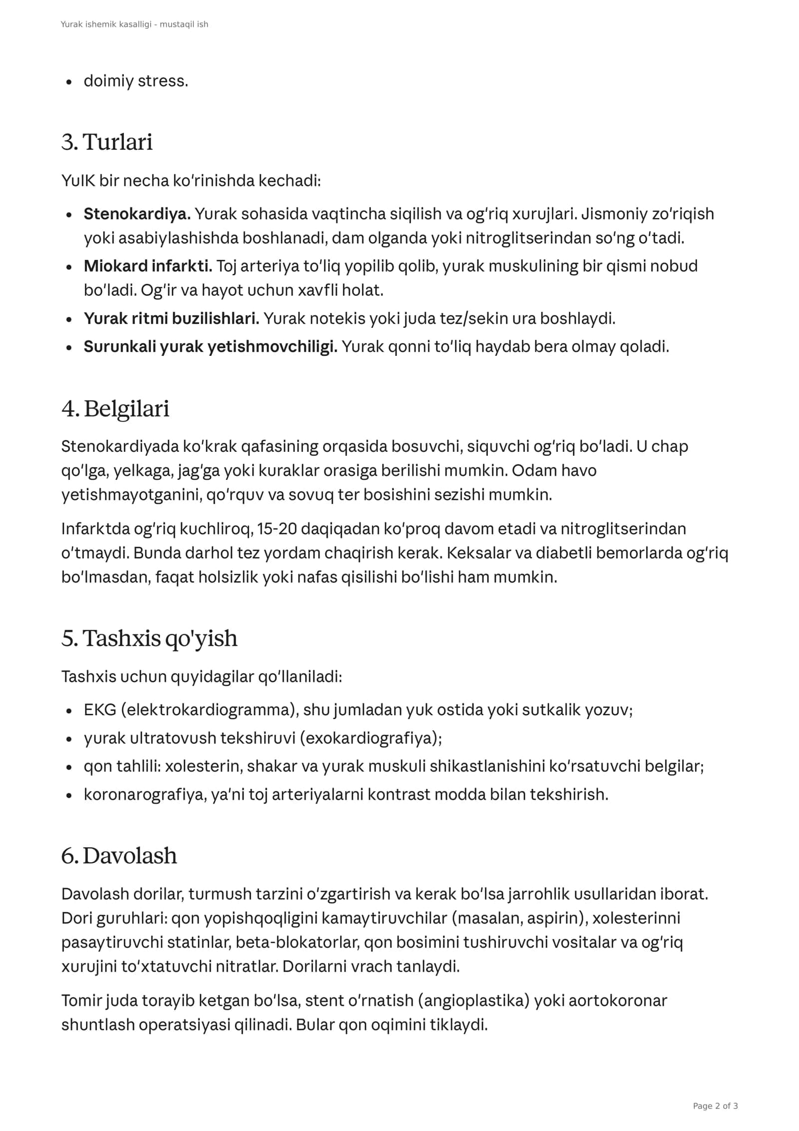 Yurak ishemik kasalligi 2
