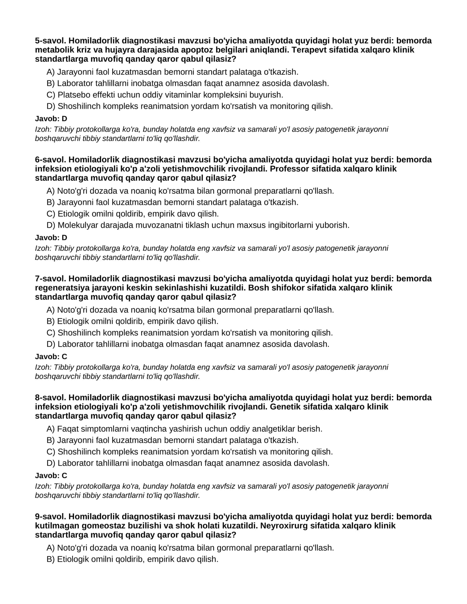 HOMILADORLIK DIAGNOSTIKASI - 2-QISM 2