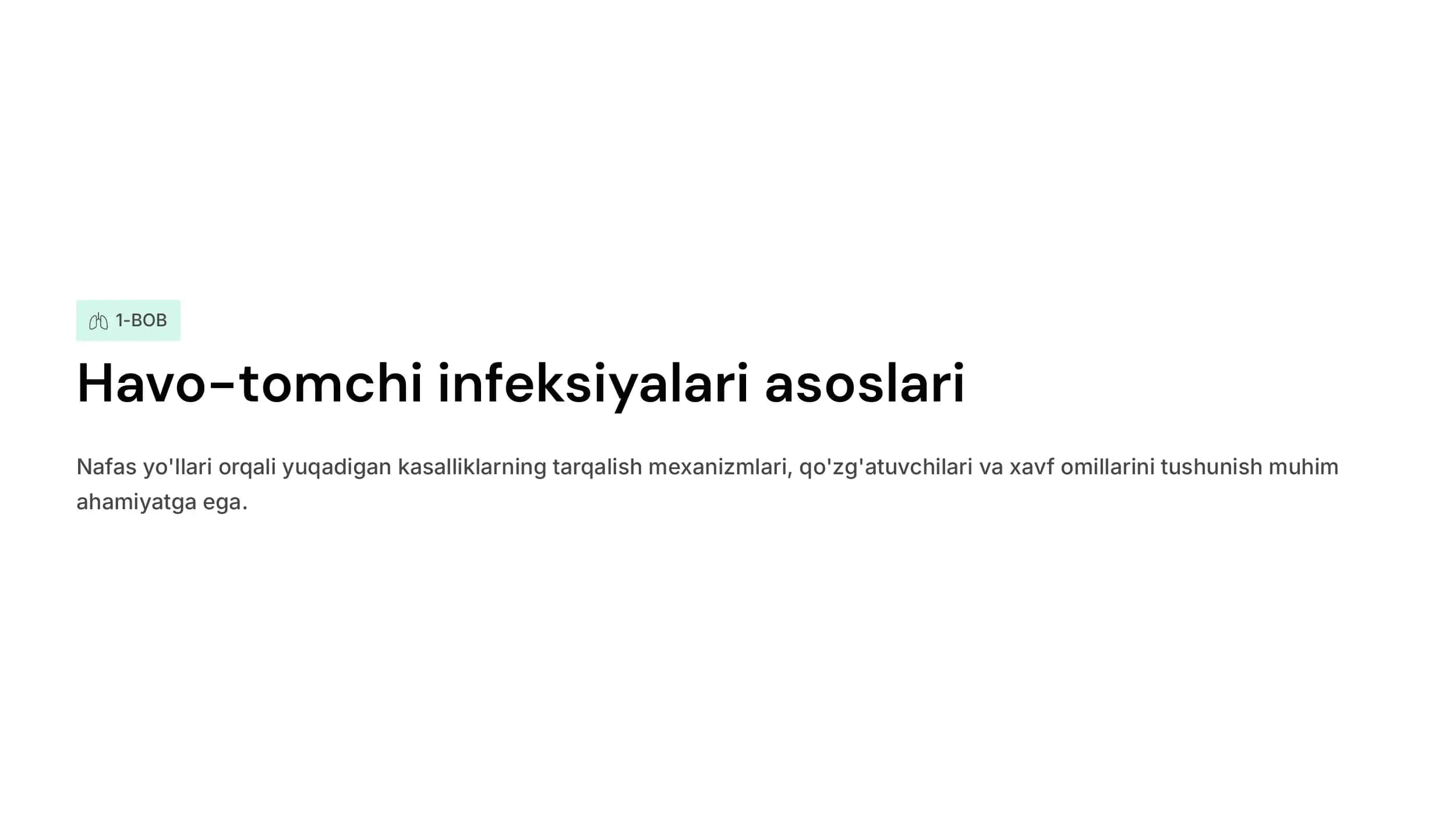 Havo-tomchi infeksiyalari qoʻzgʻatuvchilariga tavsif (sil, moxov) Ichak infeksiyalari qoʻgʻatuvchilariga tavsif: Ovqatdan zaxarlanishlar 2