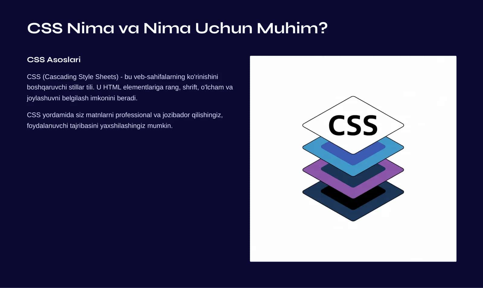 CSSda Matnlarni Formatlash 2