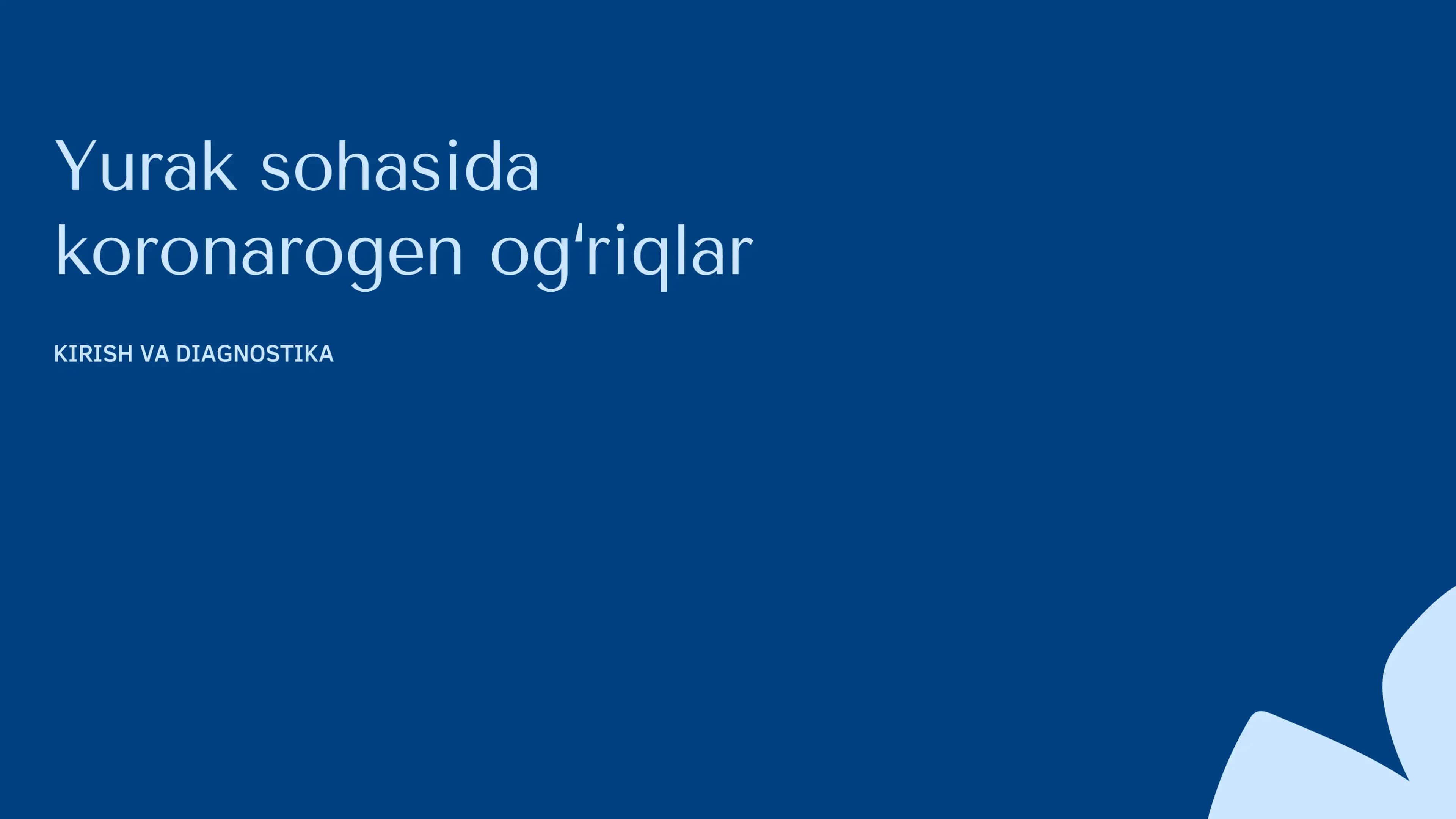 Tibbiyot sohasida barcha turdagi prezentatsiyalar 2