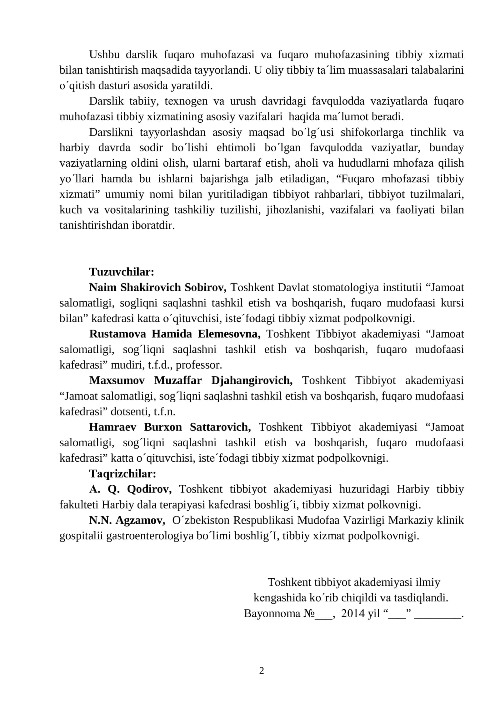 Fuqaro muhofazasi va fuqaro muhofazasi tibbiy xizmati 2
