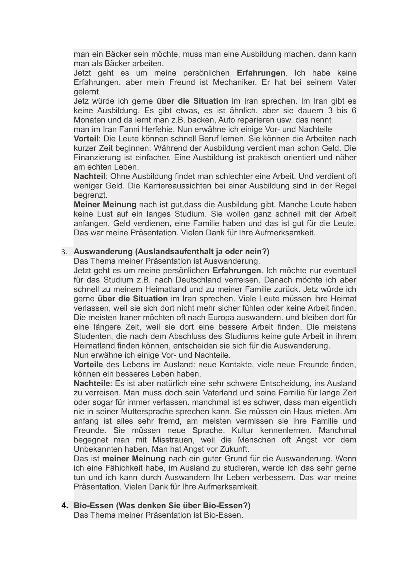 Goethe B1 sprechen themen 2