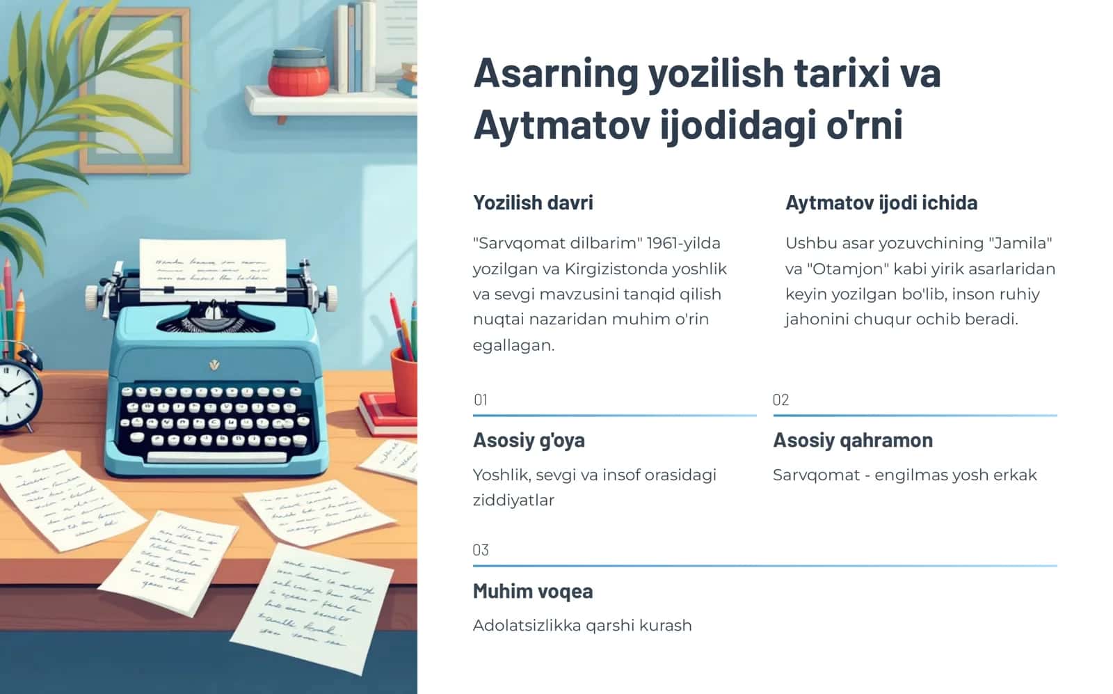 Chingiz Aytmatov Sarvqomat dilbarim asari tahlili 2