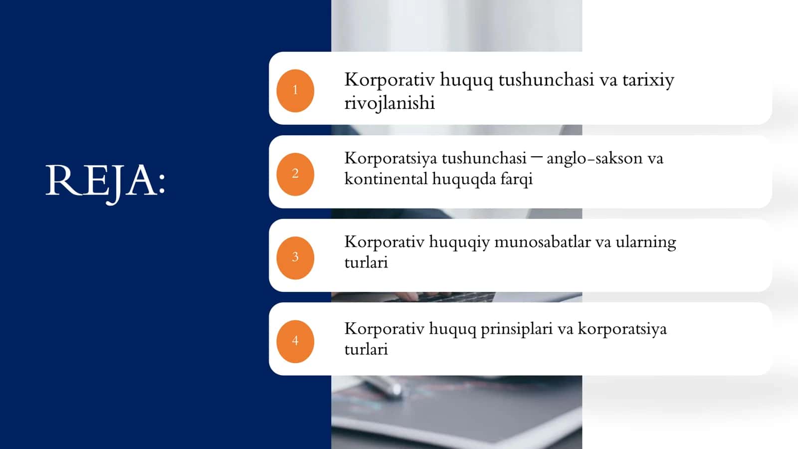 KORPORATIV HUQUQNING UMUMIY QOIDALARI 2