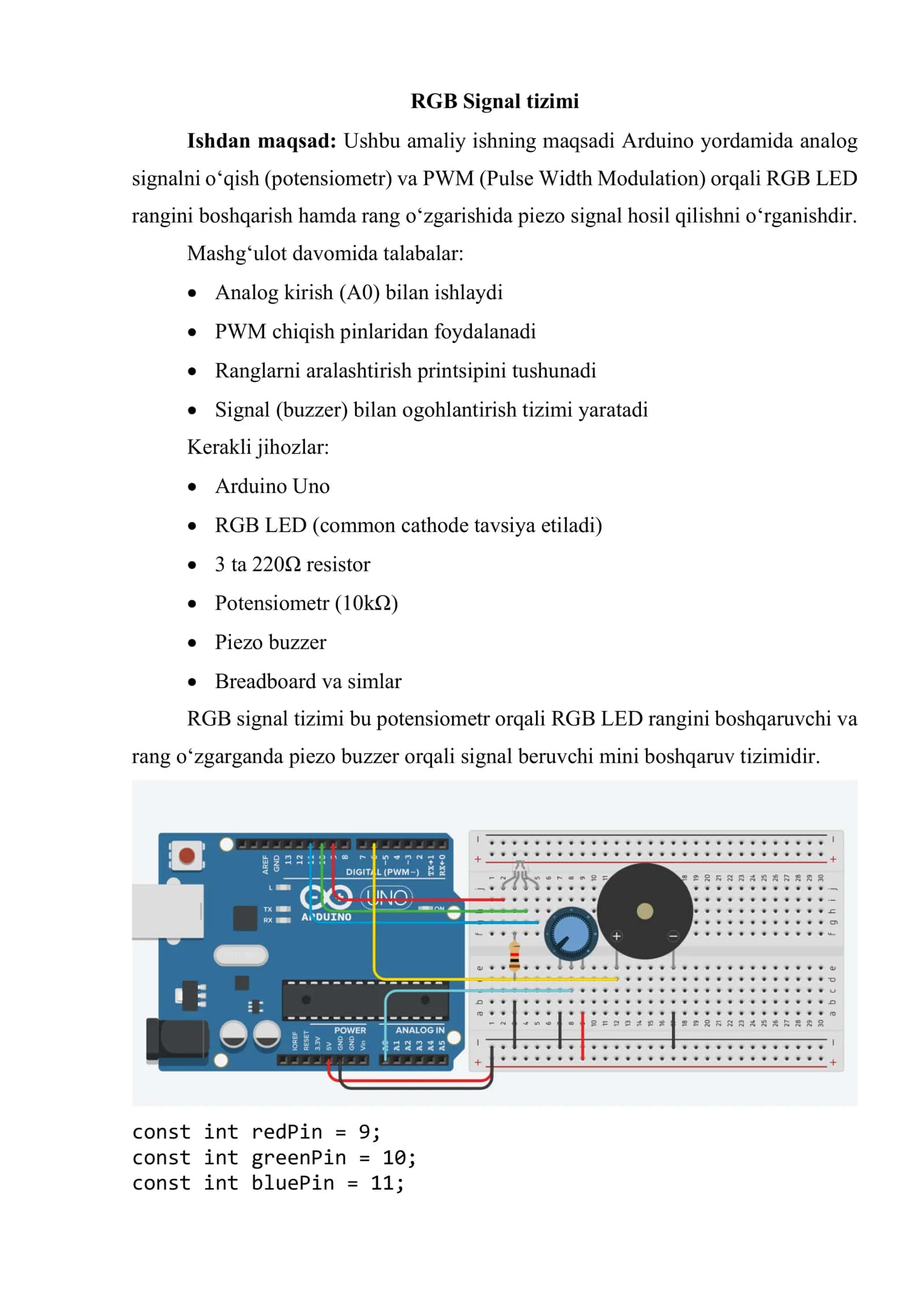 RGB Signal tizimi 2