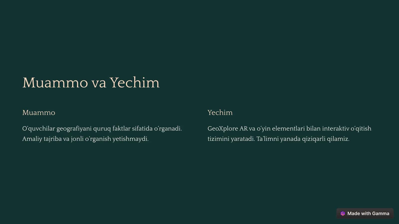 Start up loyiha ta'limni rivojlantirish va foyda olish uchun 2