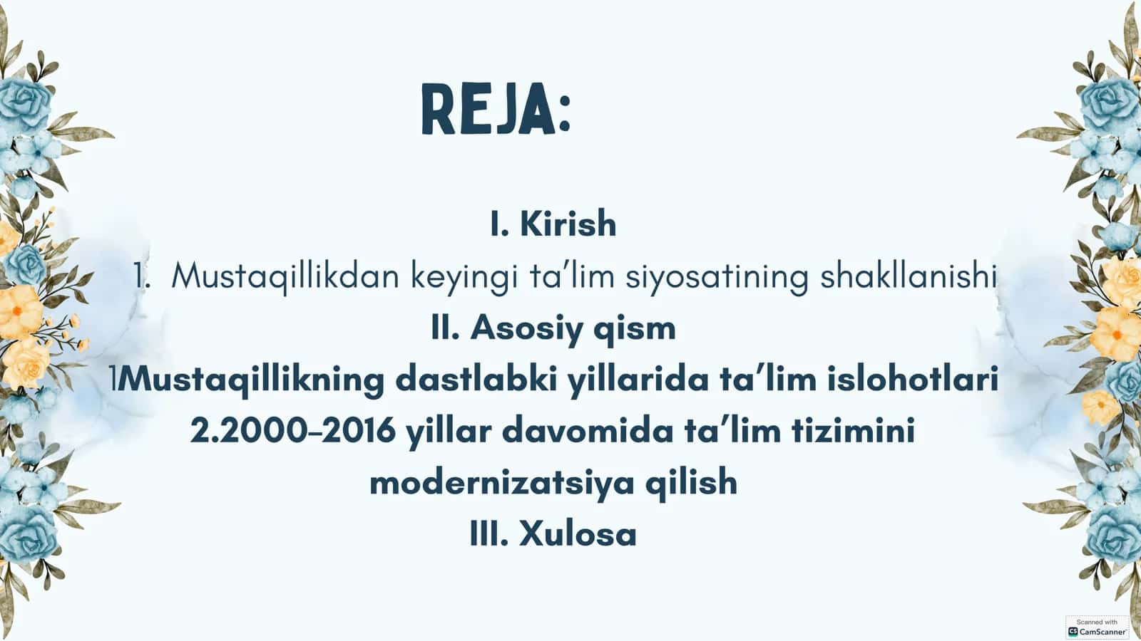 Oʻzbekistonda mustaqillik yillarida ta’lim sohasida amalga oshirilgan innovatsiyalar va ularning natijalari 2