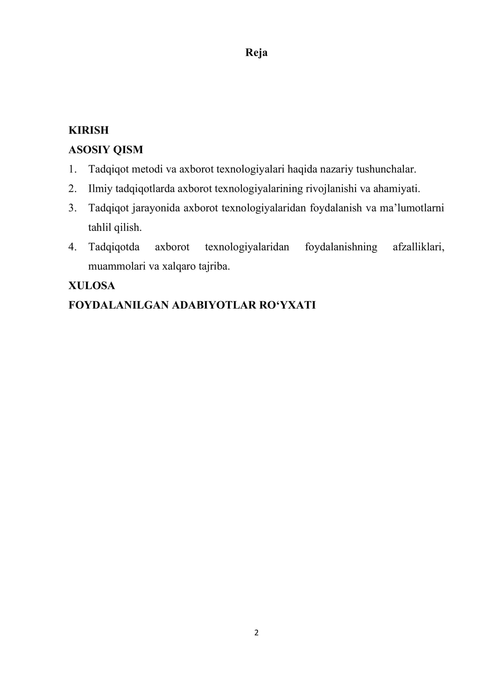 Tadqiqot metodida axborot texnologiyalaridan foydalanish 2