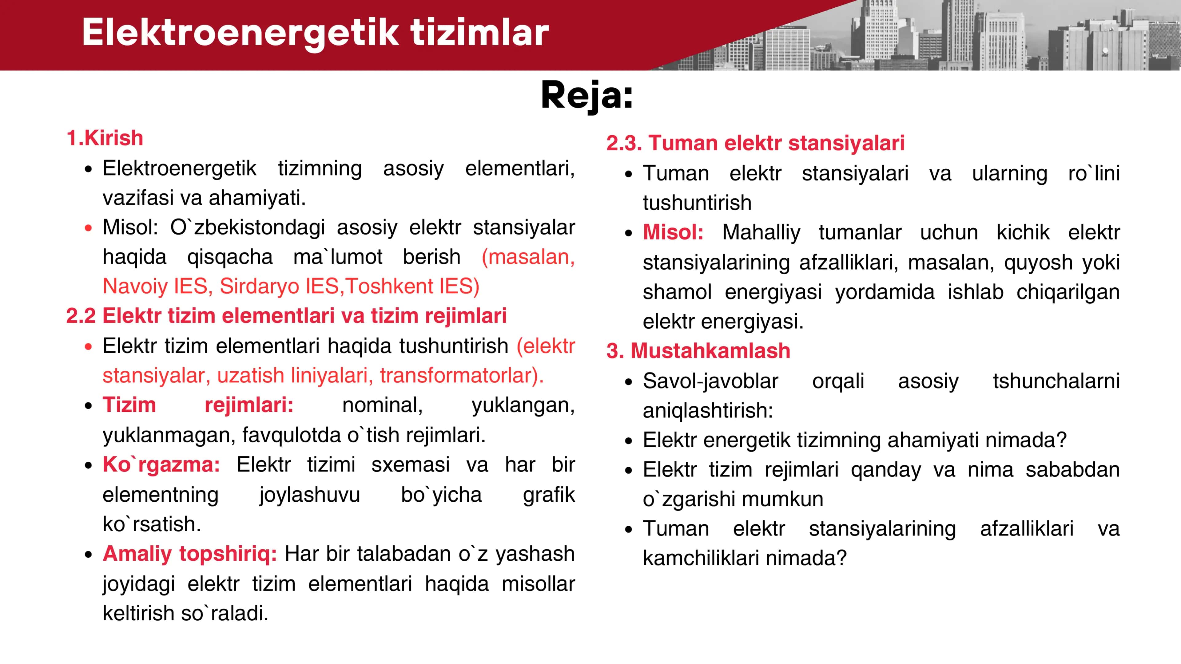 Elektroenergetik tizimlar 2